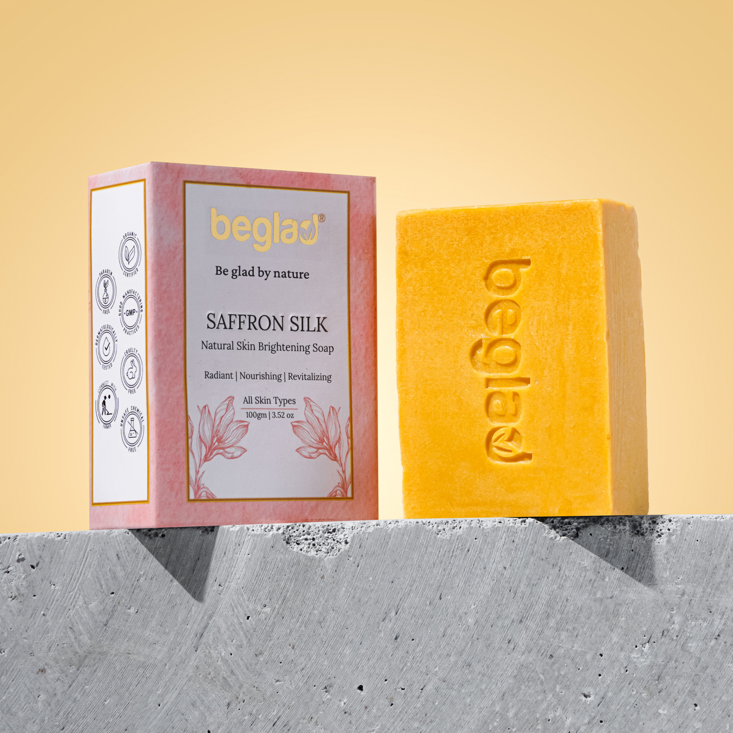 Saffron Silk Soap - Natural Skin Brightening Soap
