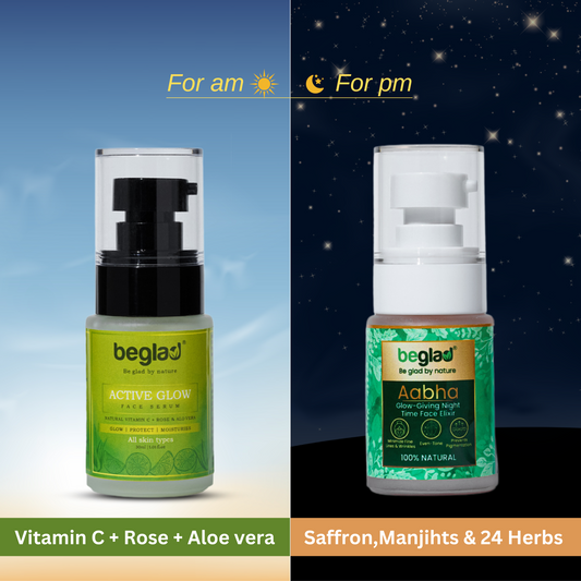 Day & Night Skin Care Combo ( Active Glow Face Serum + NIght Time Glowgiving Face Elixir )