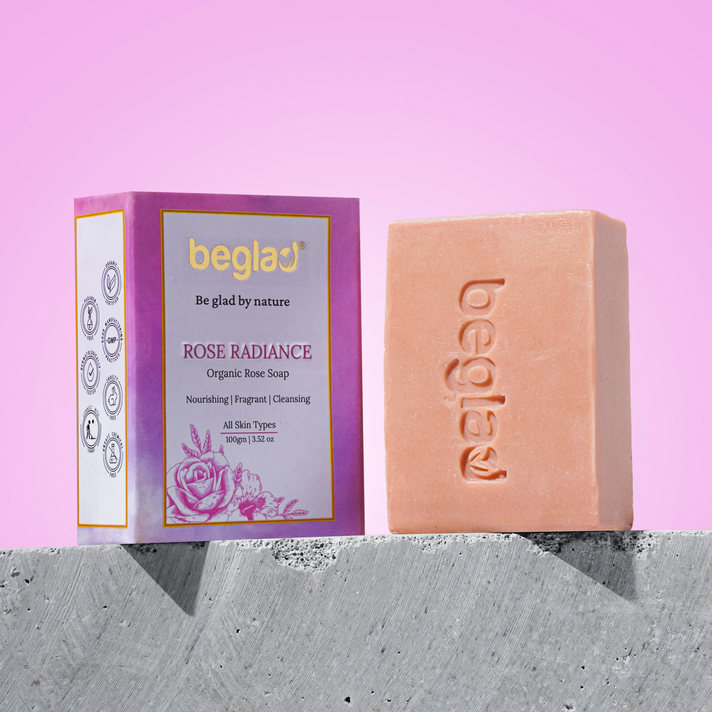 Rose Radiance Soap - Infused with Rose Petals