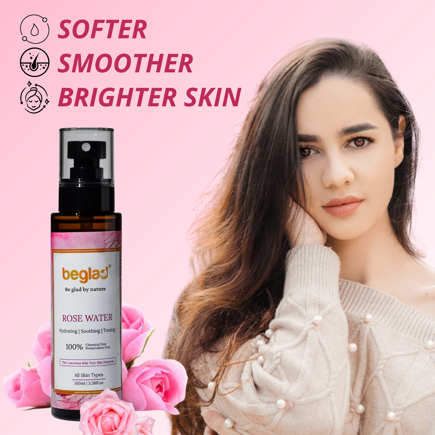 Rose Water - 100% Chemical & Preservative Free