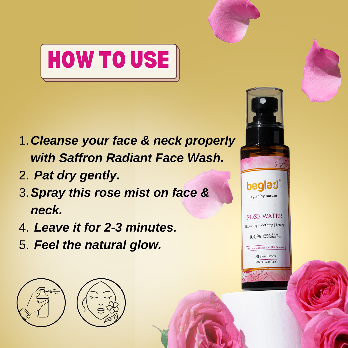 Rose Water - 100% Chemical & Preservative Free