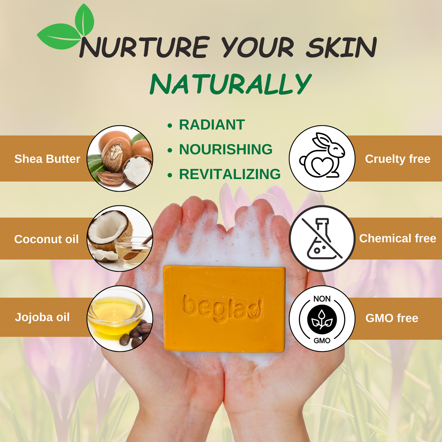 Golden Glow - Pure Haldi & Chandan Soap