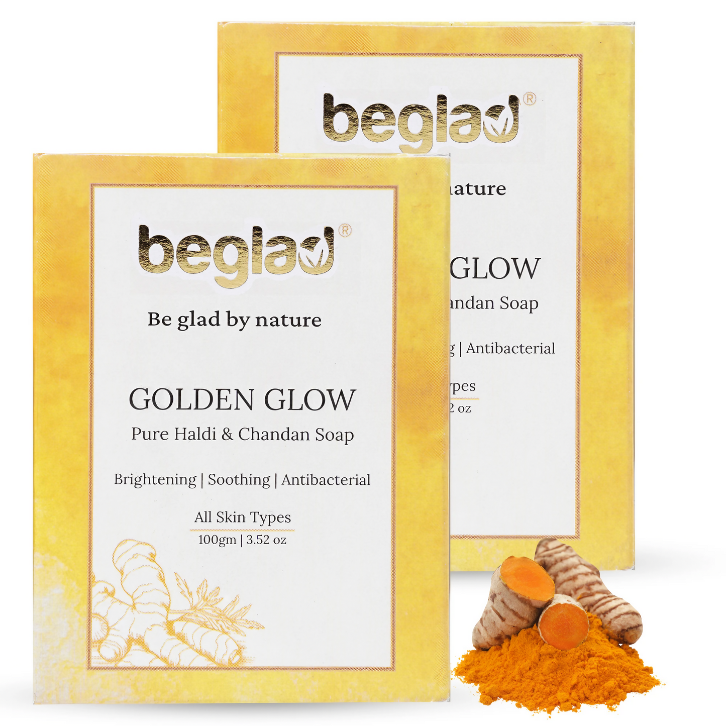 Golden Glow - Pure Haldi & Chandan Soap
