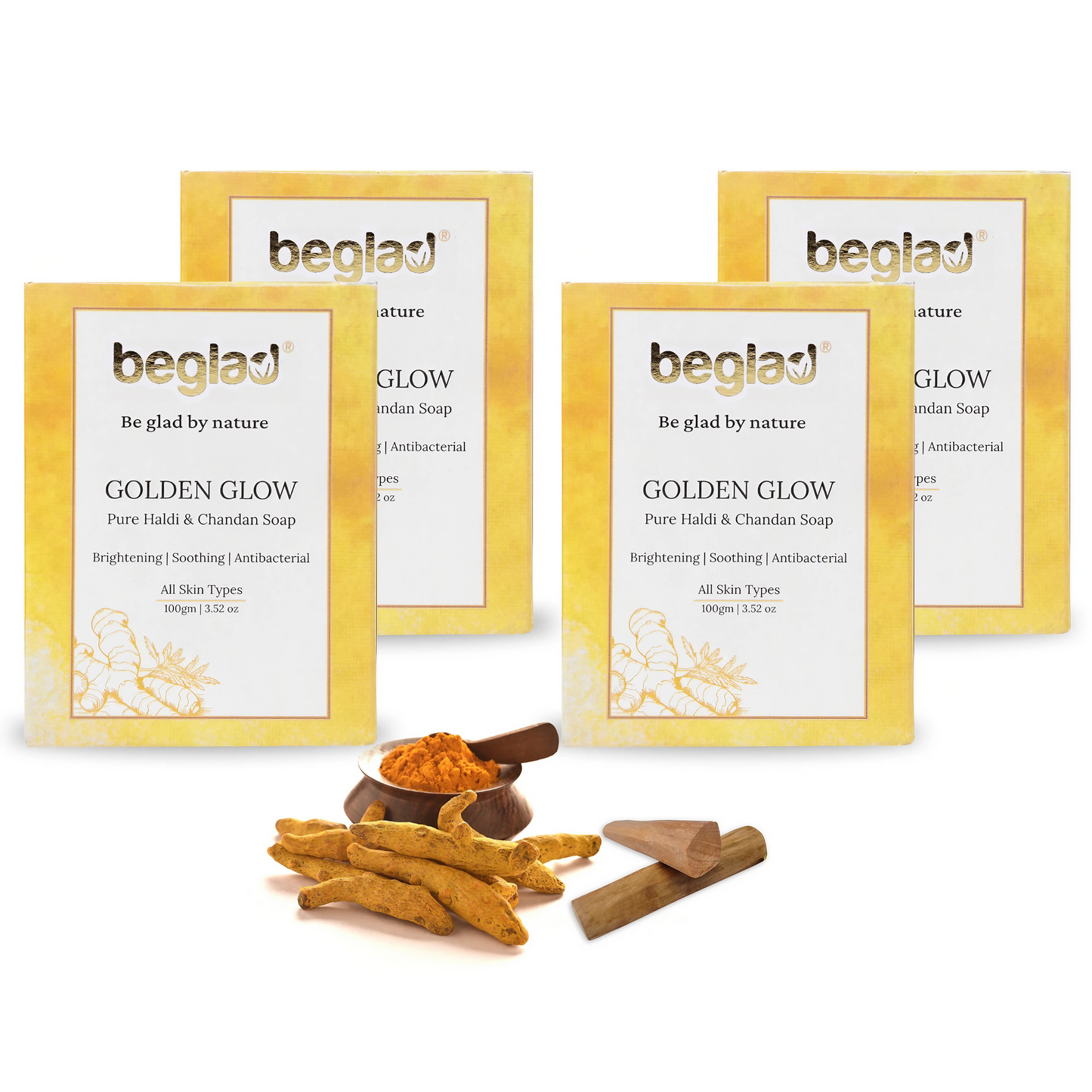 Golden Glow - Pure Haldi & Chandan Soap
