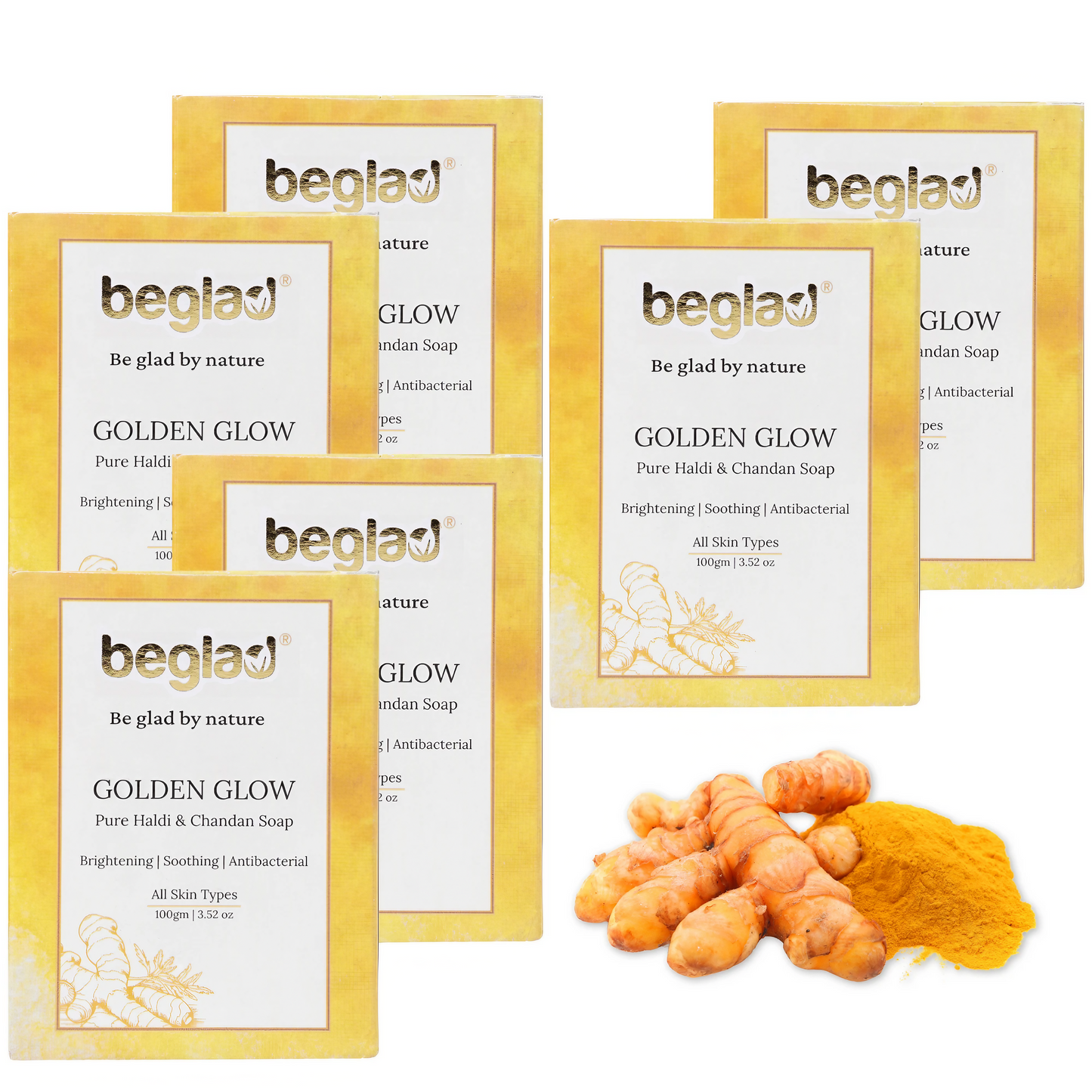 Golden Glow - Pure Haldi & Chandan Soap